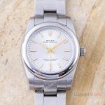 Replica Rolex Oyster Perpetual White Dial Stainless Steel Lady Watch